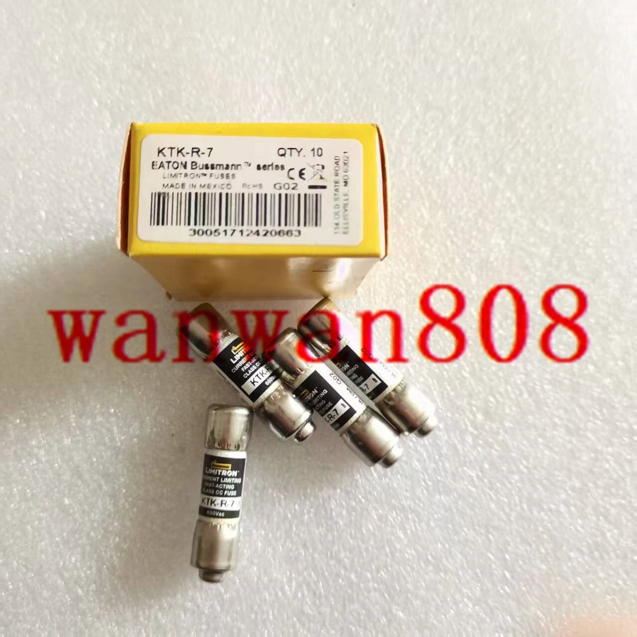 10 pcs KTK-R-7 Fuse 7A 600Vac，  with box，free shipping #P