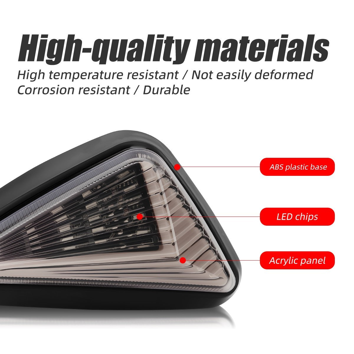 Motorcycle Triangle Flush Mount LED Turn Signal Light for For honda For Suzuki