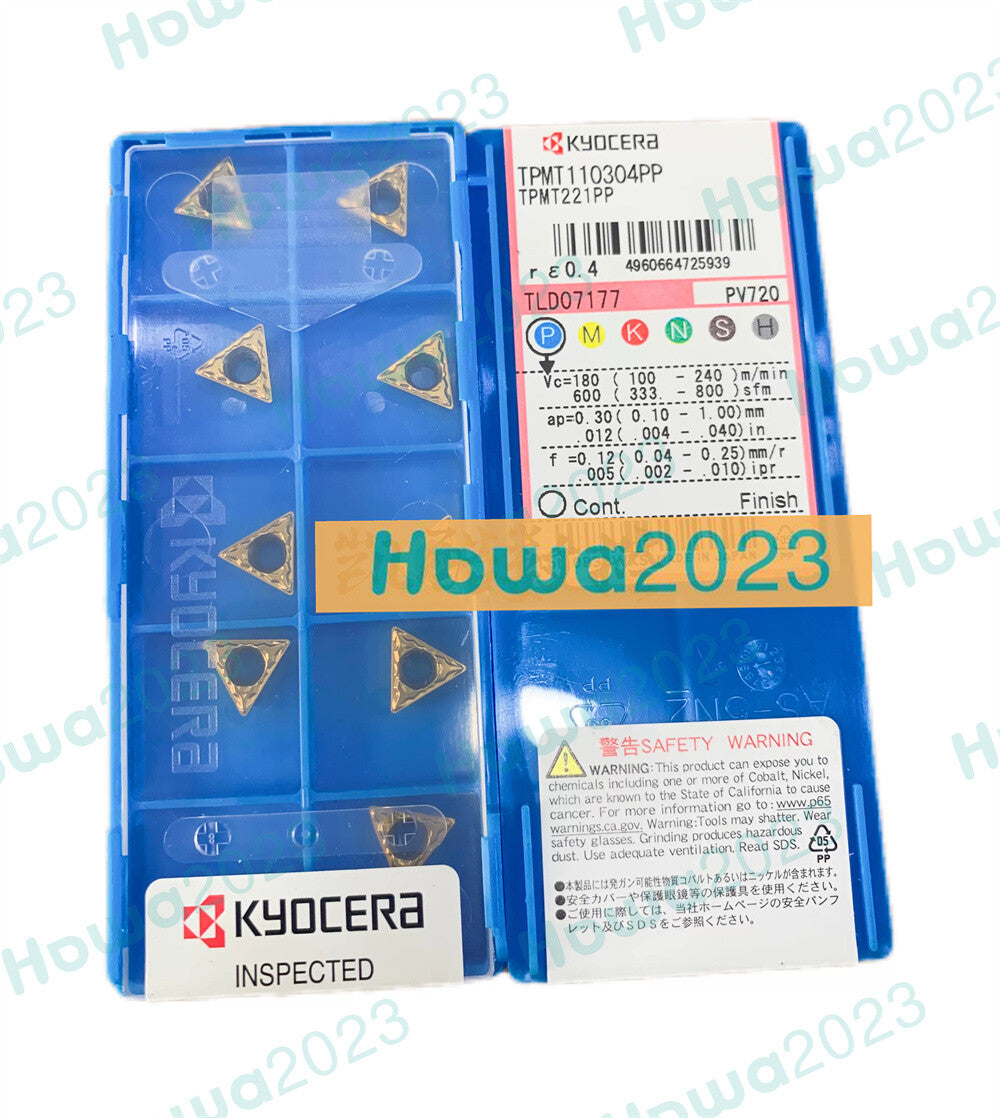 10pcs/Box Kyocera TPMT110304PP TPMT110304-PP PV720 TPMT221PP Carbide Blade