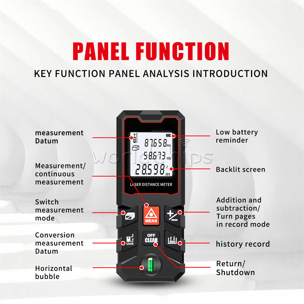 LCD Digital Laser Distance Meter Handheld infrared Measuring Gauge Rangefinder