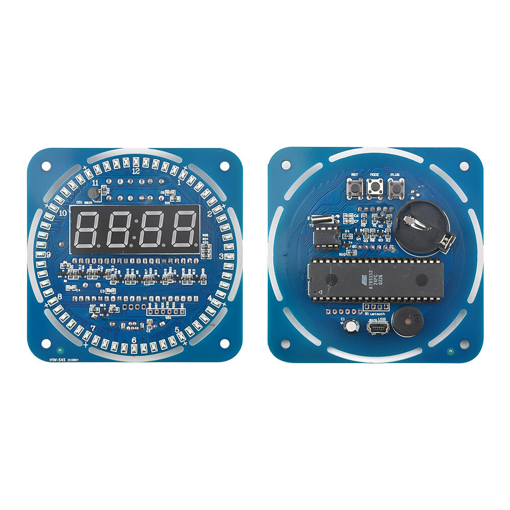 DS1302 Electronic Clock 51 MCU Learning Board Rotating LED Clock Kit /Assembled