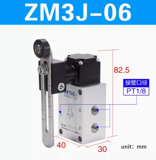 1pcs AirTAC Mechanical Valve ZM3J-06 Pneumatic Travel Switch  ZM3J06