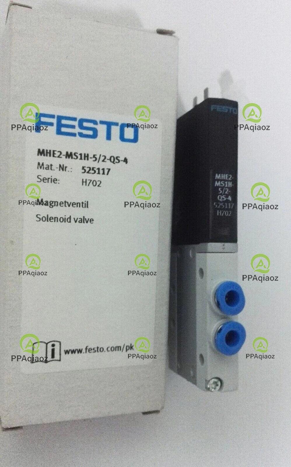 1PC  FESTO MHE2-MS1H-5/2-QS-4 525117 Solenoid Valve MHE2MS1H52QS4