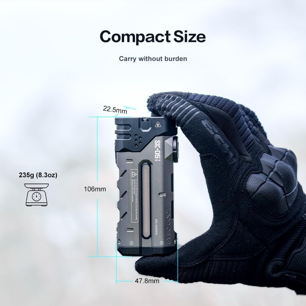 SK05 Pro 4360 Lumens Flashlight with 8000mAh Power Bank, Rechargeable