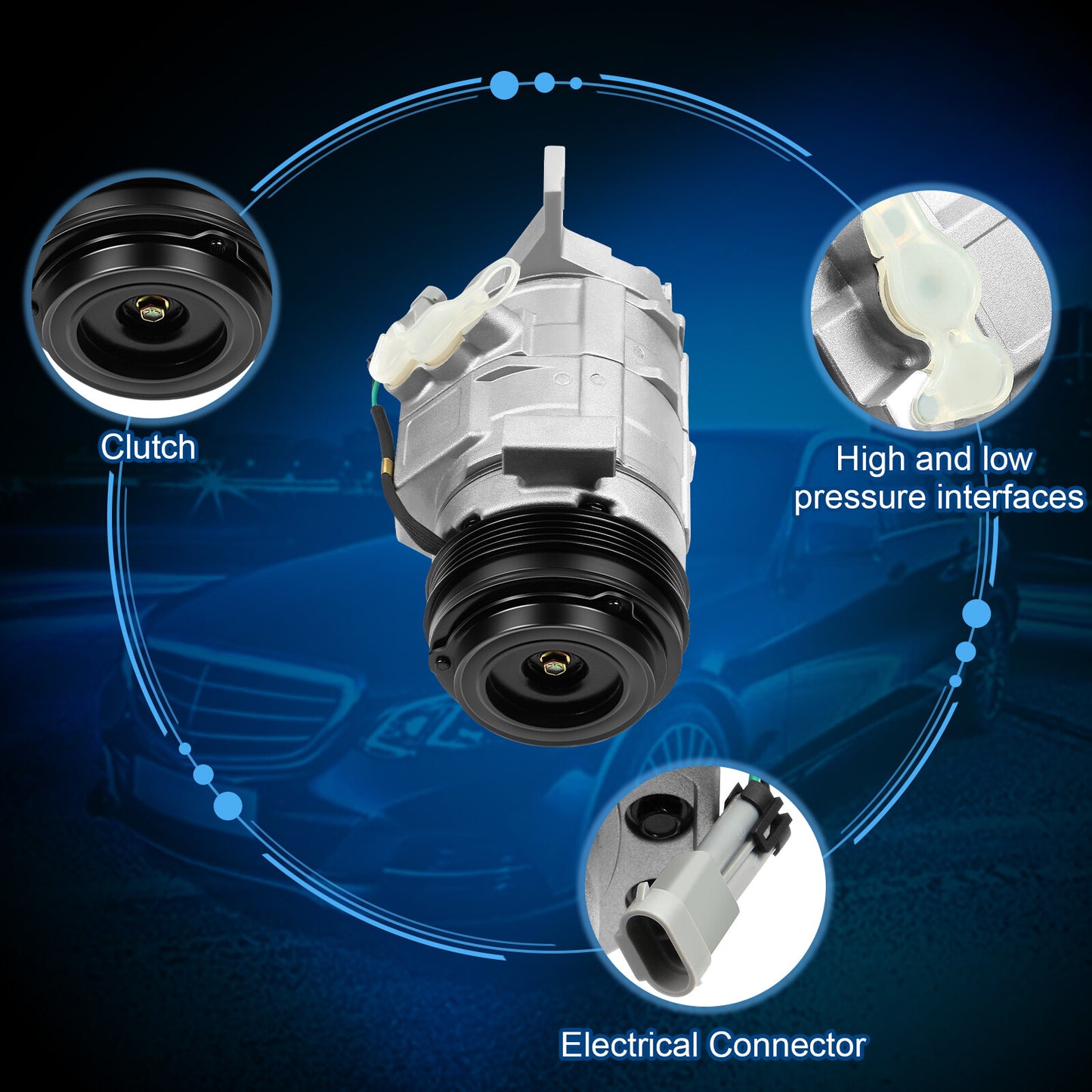 A/C Compressor For 2006-2012 2013 2014 Chevrolet Express GMC Savana 20880831