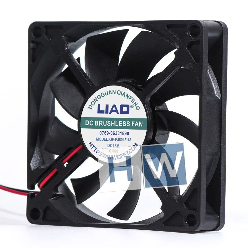 1PC LIAO QF-FJ8015-18 DC18V 8cm 80*80 *15MM Computer Host Box Radiator Fan