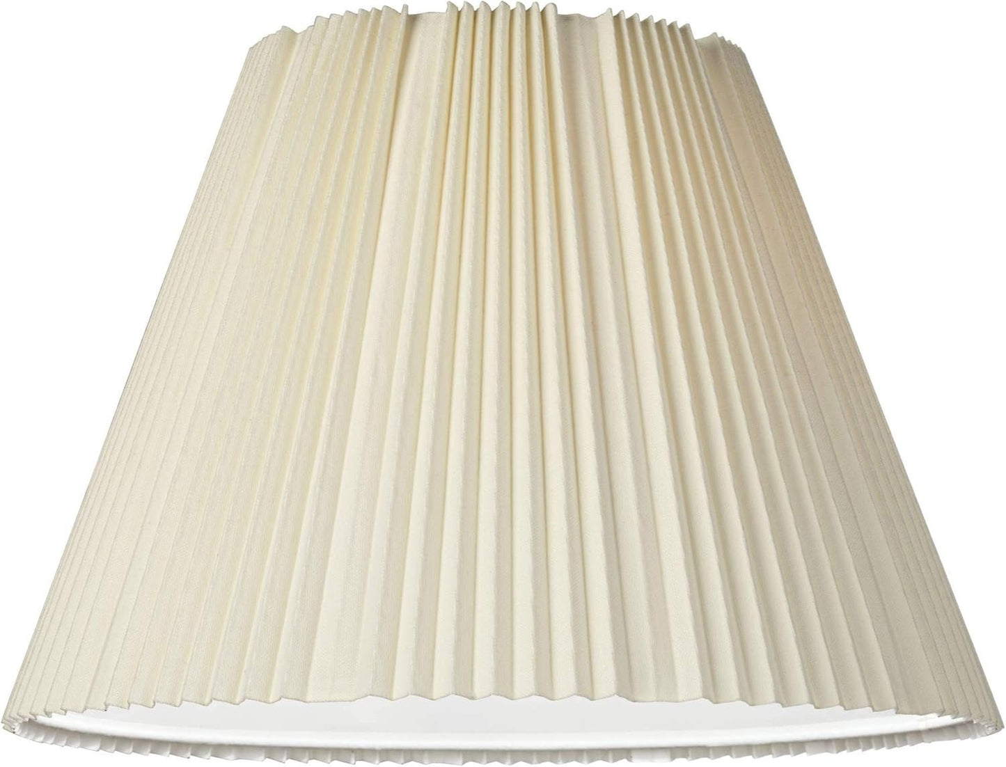Eggshell Pleated Empire Lamp Shade, 9x17x11.75 Inch - Spider Fit with Harp