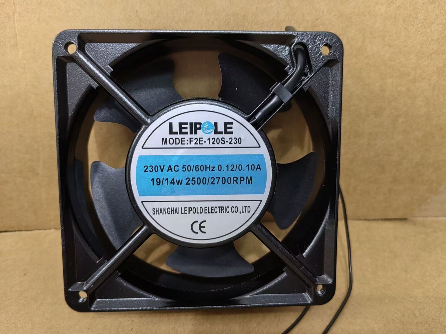1 PCS LEIPOLE Fan F2E-120S-230 12038 12cm 2 wire Electric cabinet fan Aluminum