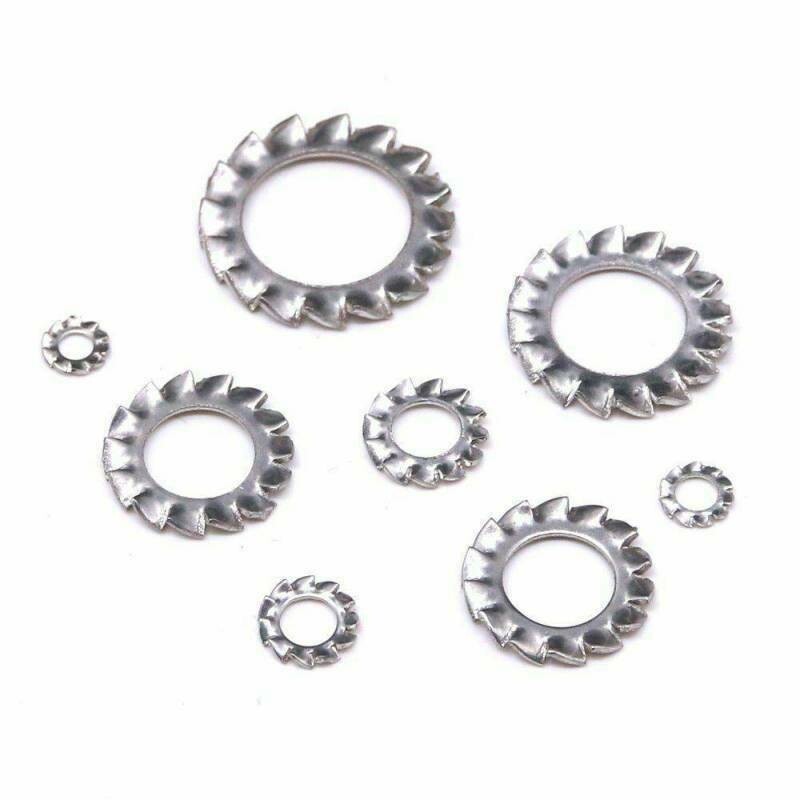 300 Pcs/Set Silver Washers  304-Stainless Steel External Star Assortment-Kit