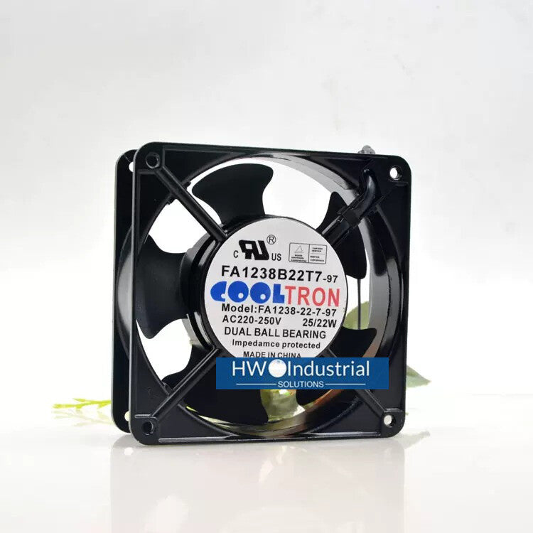 COOLTRON FA1238B22T7-97 220-250V 25/22W 12CM Aluminum Frame AC Cooling Fan