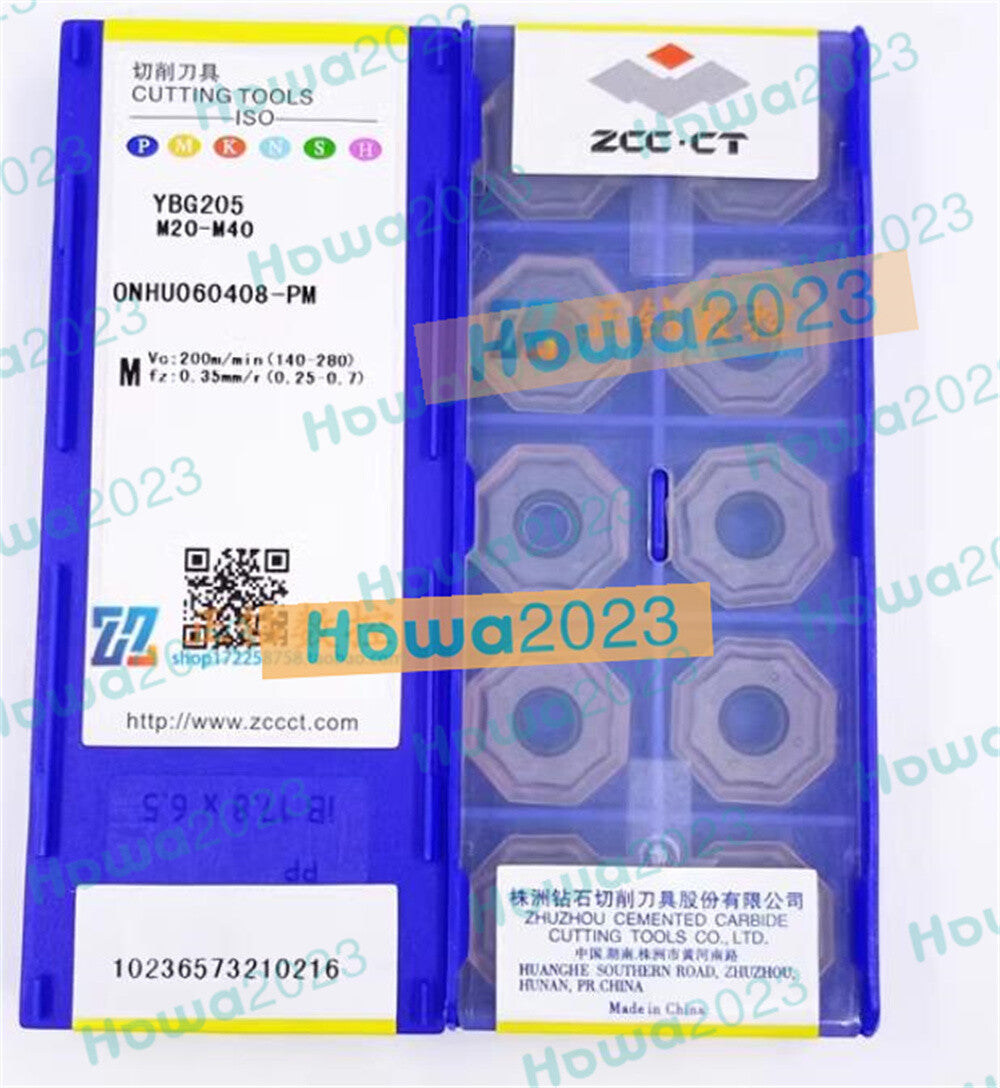 10pcs/Box ZCC.CT ONHU060408-PM YBG205 CNC Milling Blade Carbide Inserts