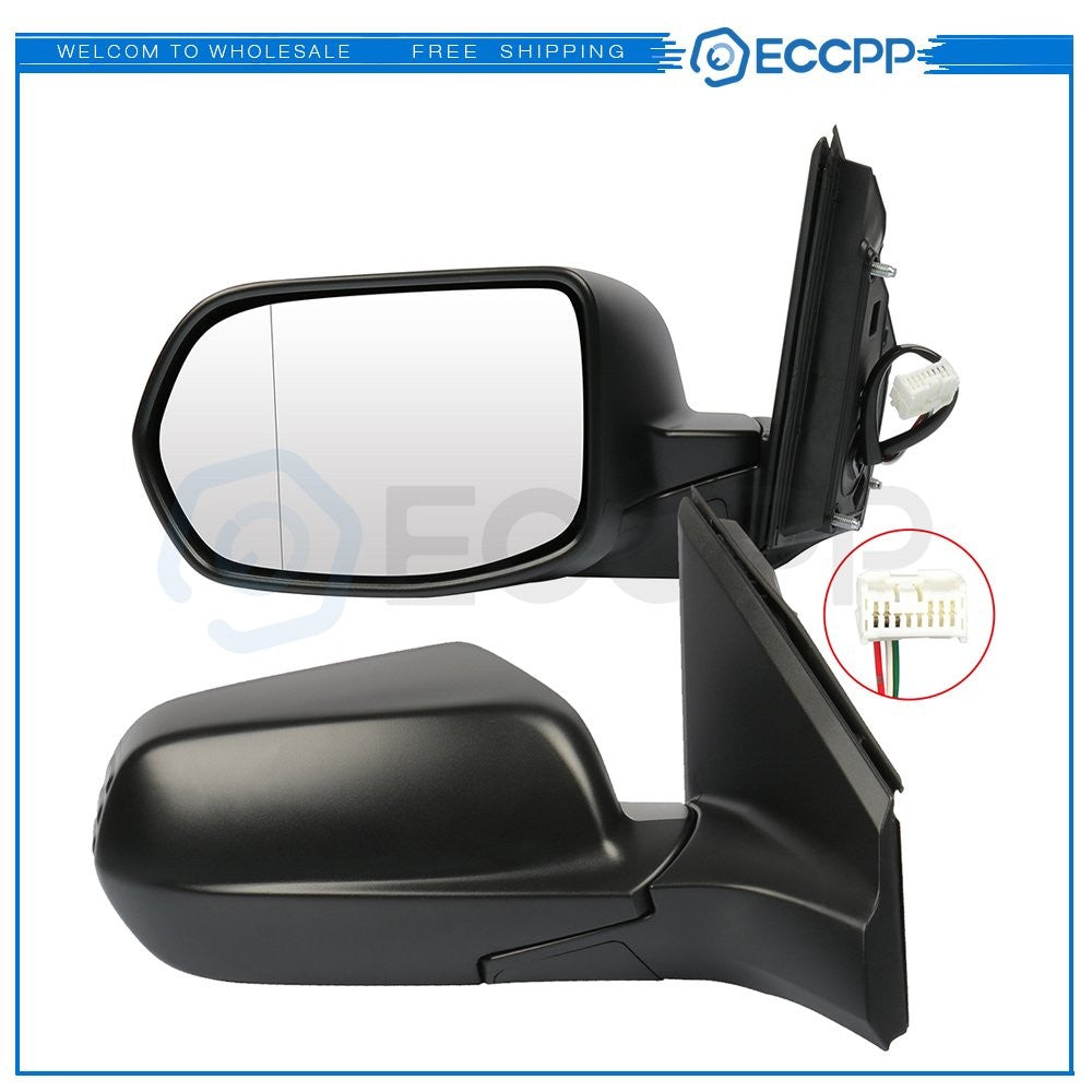 Pair Power Adjustment Mirrors For 2012-2016 HONDA CR-V LH & RH Side Black