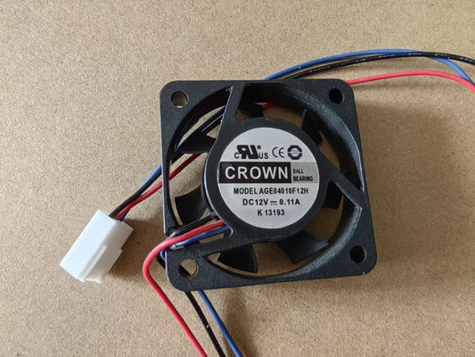 1PC CROWN 4010 AGE04010F12H DC12V 0.11A 3-wire Cooling Fan