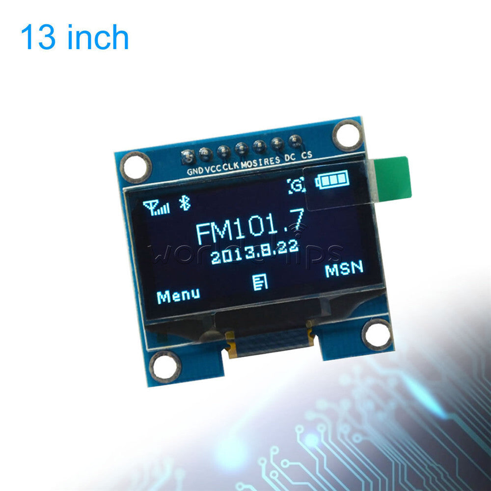 10x 1.3'' Blue SPI Serial 128X64 OLED LCD Display Screen Module FOR Arduino R3