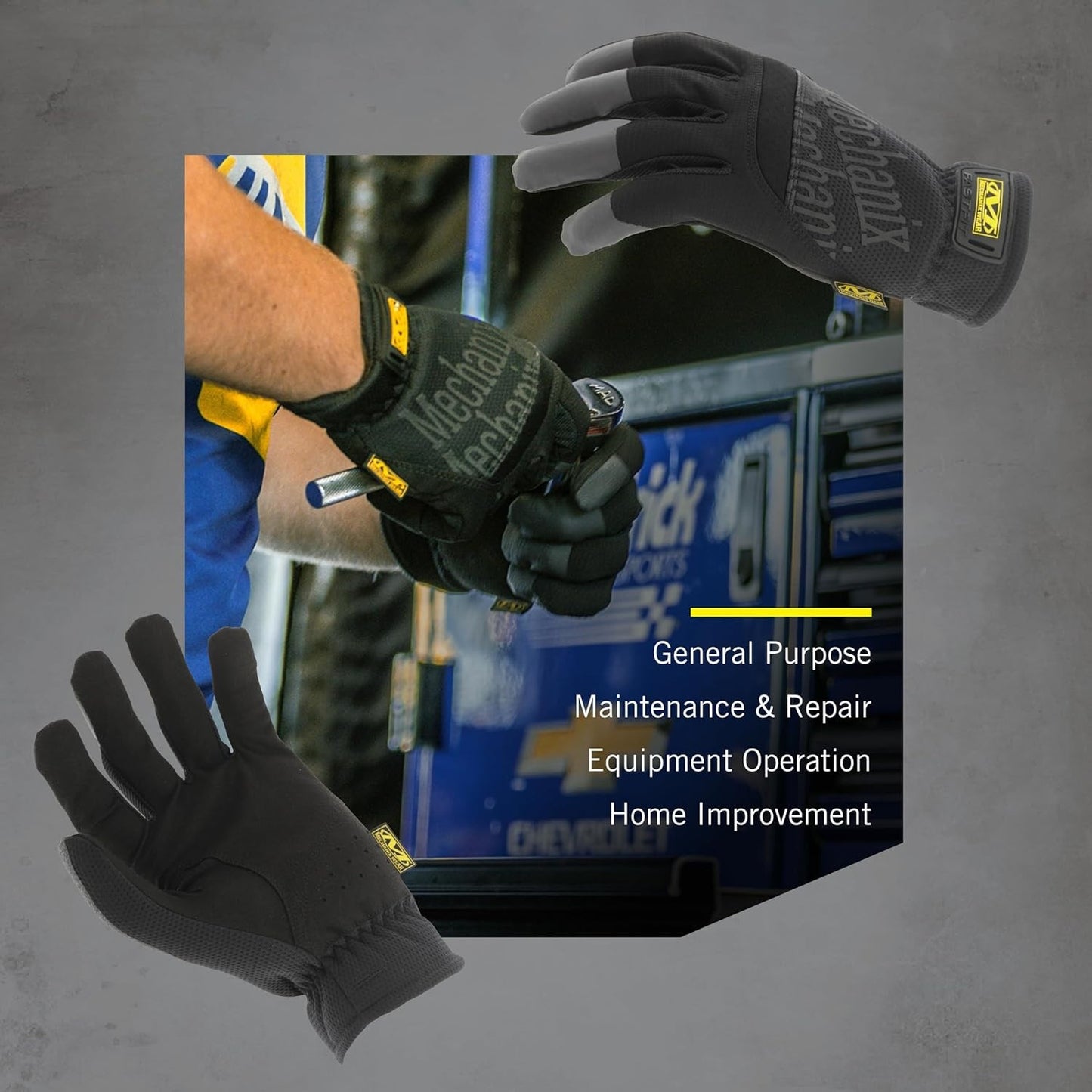 Fastfit Work Gloves - Anti-Slip & Abrasion Resistant Heavy Duty Gloves - Touchsc
