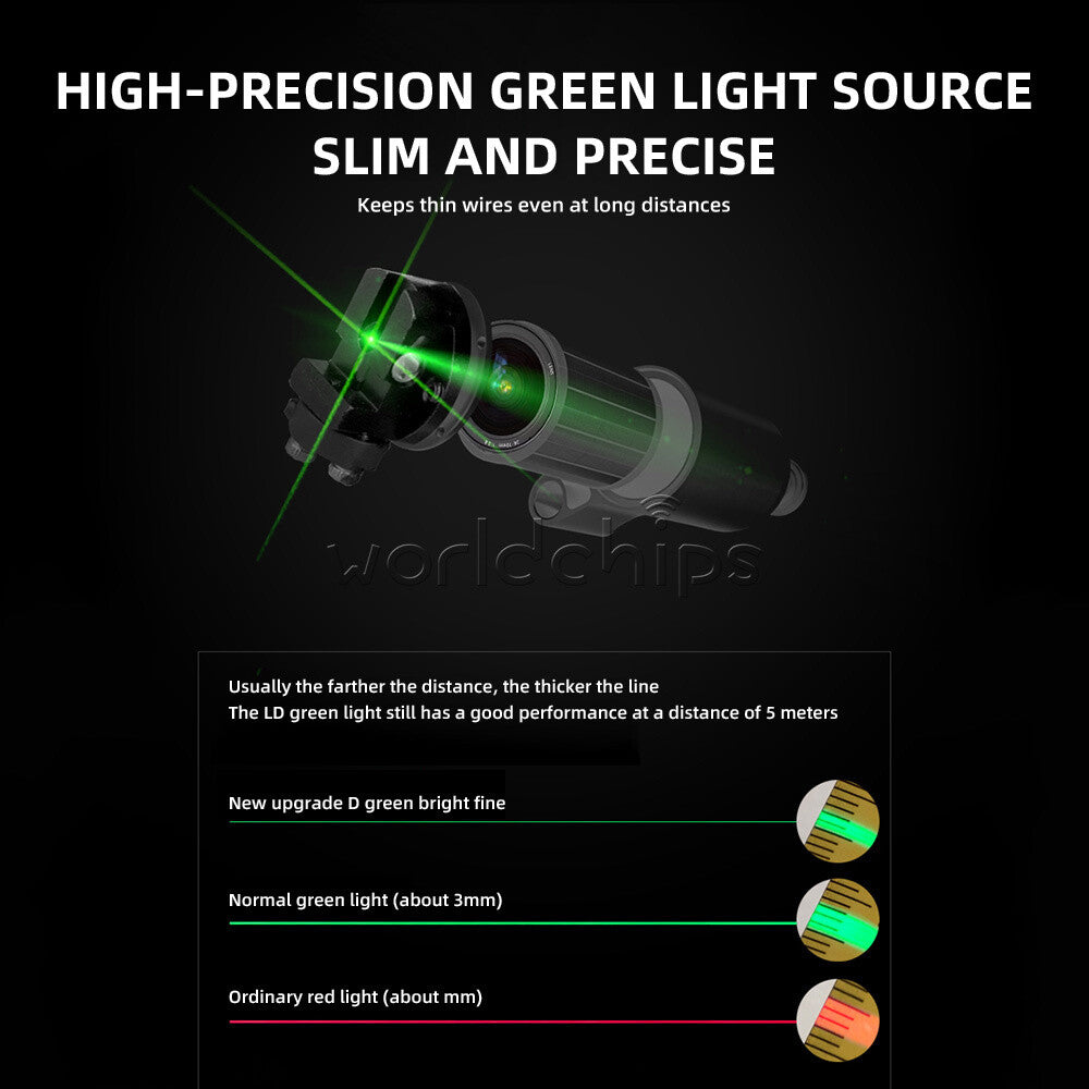 Cross Line Laser Level DIY Laser Level Self Leveling Green/Red Beam measure