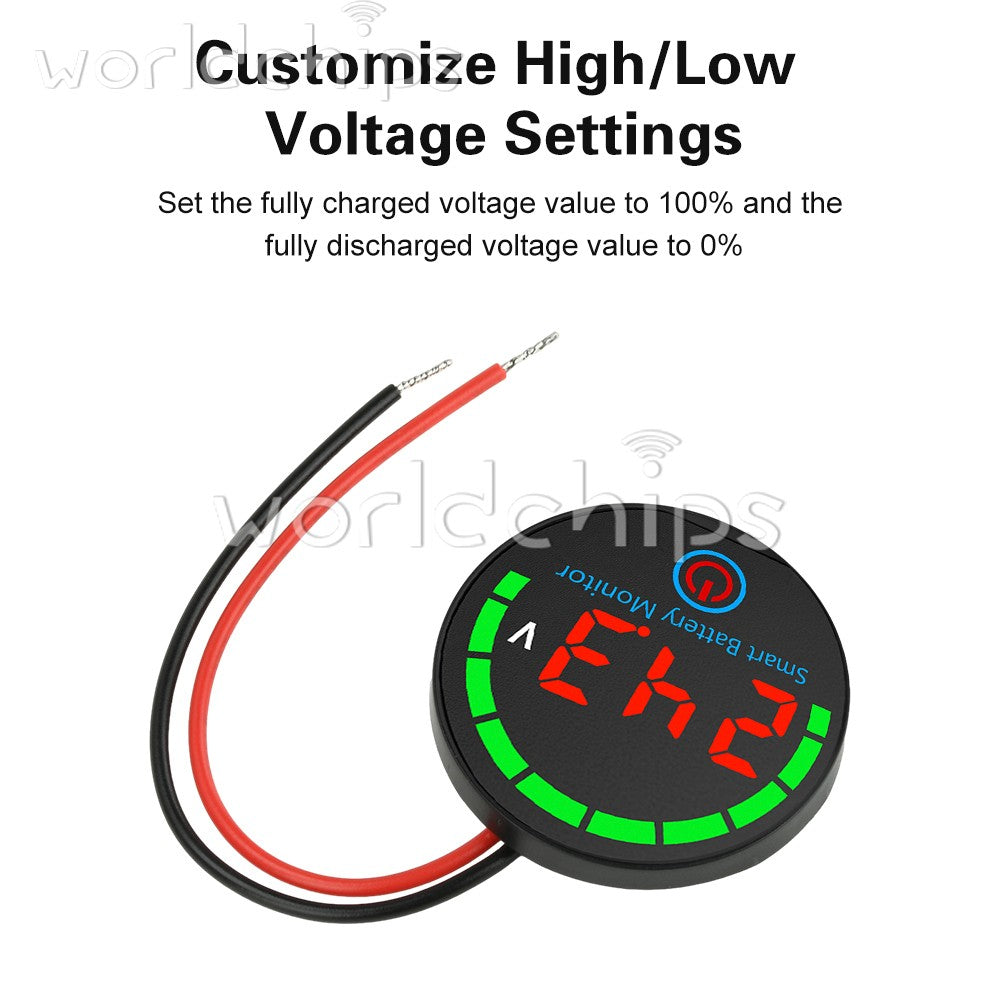5* DC 7-55V Acid/Li-ion Battery Charge Monitor Battery Level Indicator Indicator
