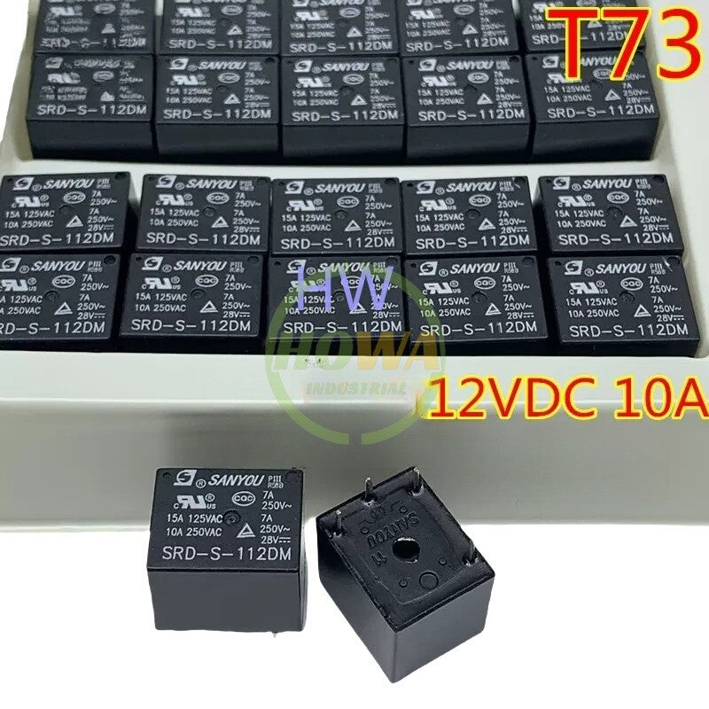 10/pieces  Sanyou Power Relay SRD-S-112DM 4-pin 12V