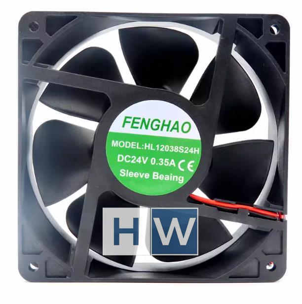 1PC FENGHAO HL12038S24H  2-wire  12038 DC24V 0.35A Inverter Cooling Fan
