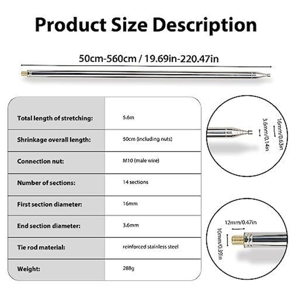 5.6M/18.4FT For GP Telescopic Antenna/Ham Radio Shortwave Antenna/Yagi-Antenna