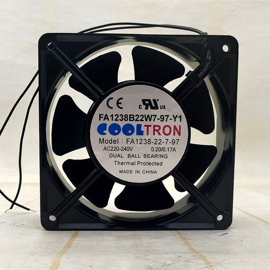 1 PCS COOLTRON Fan FA1238B22W7-97-Y1 220V 12038 12CM 7 blades Aluminum frame