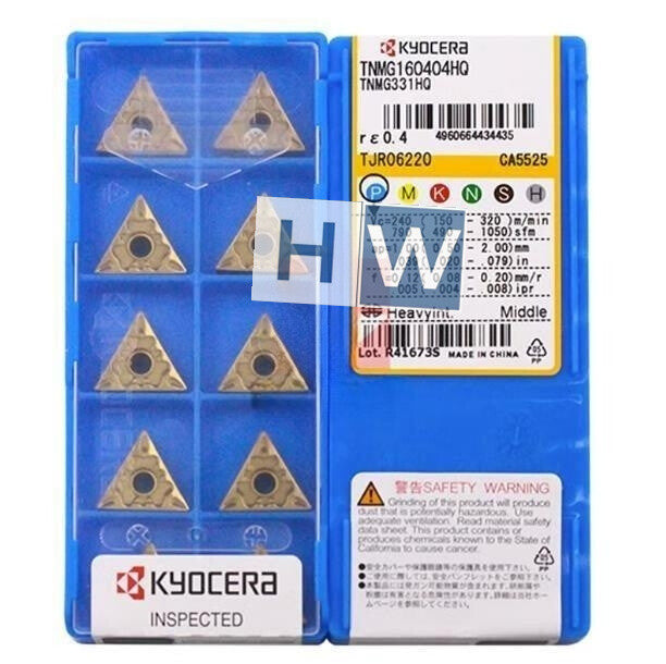 BOx/ 10PCS Kyocera Triangle CNC Blade TNMG160404HQ CA5525