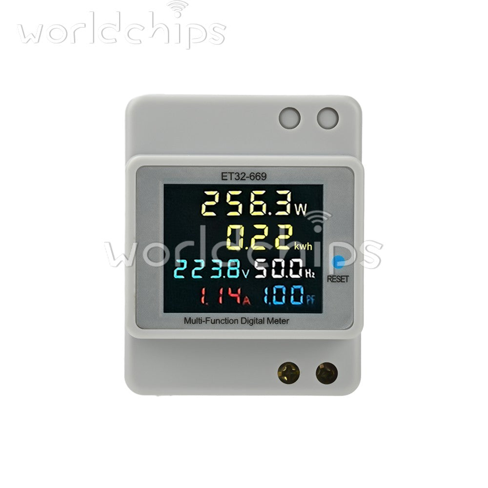 Multifunctional Digital Power Energy Monitor DIN-Rail Electricity Energy Meter