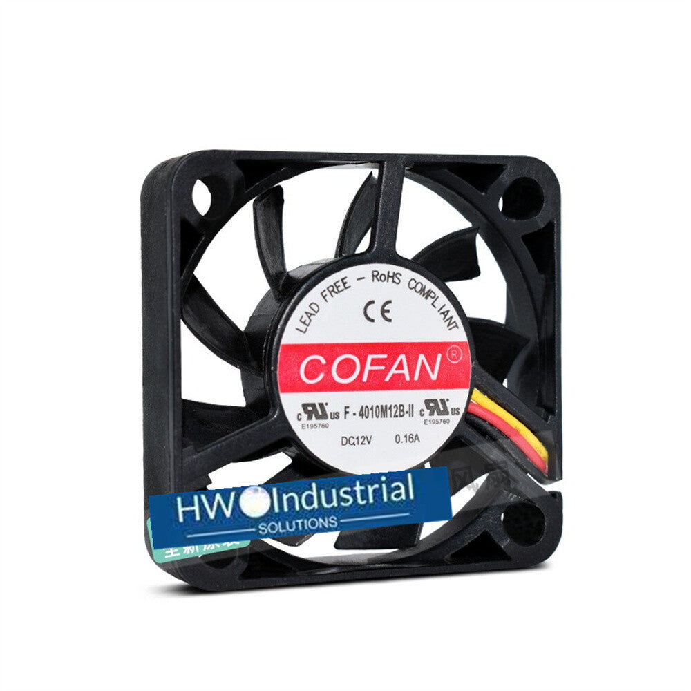 1/piece COFAN F-4010M12B-II 3-wire 12V 0.16A 4010 4CM High Air Flow Cooling Fan