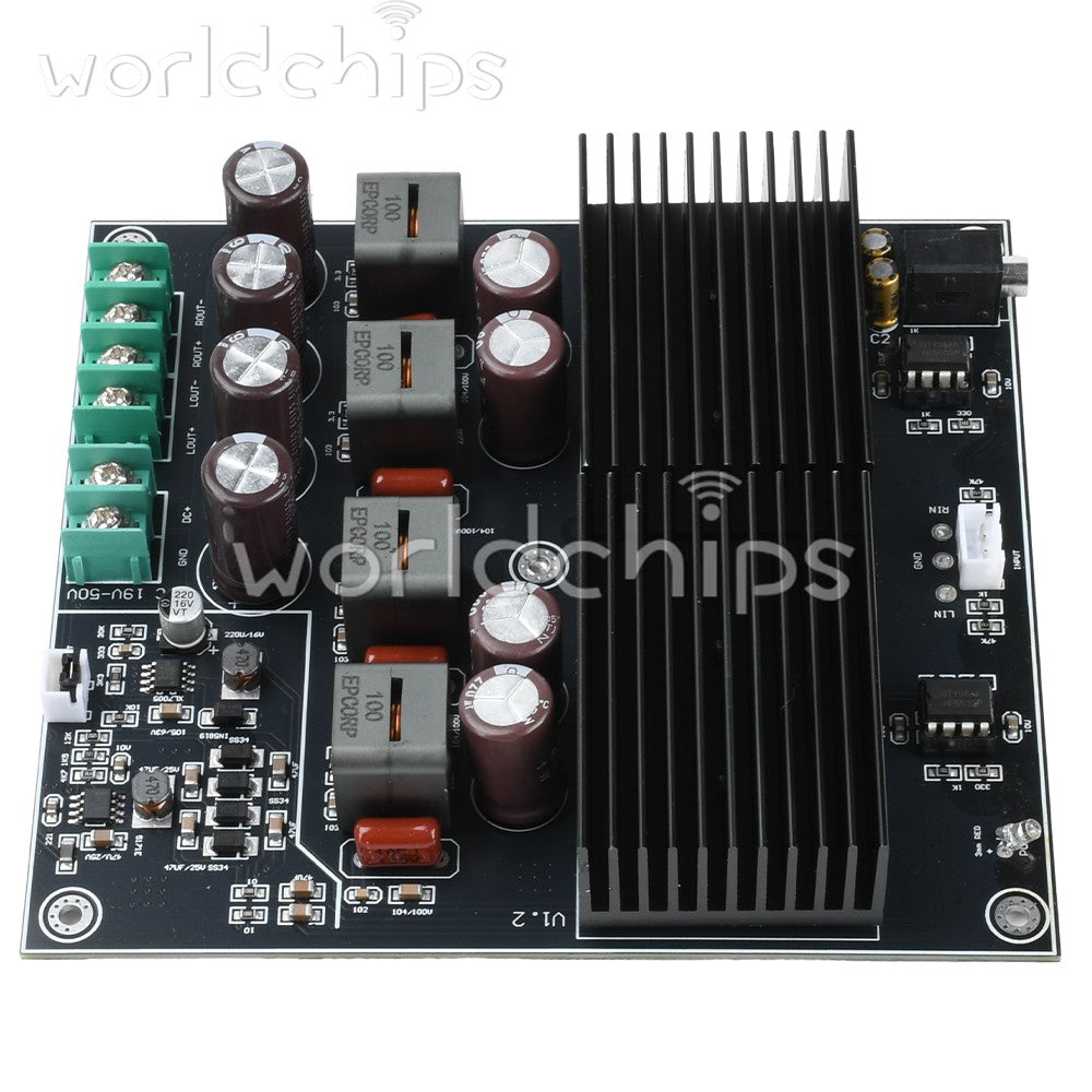 Dual Core TPA3255 HiFi Stereo 2CH Class D Audio Power Amplifier Board 2*600W