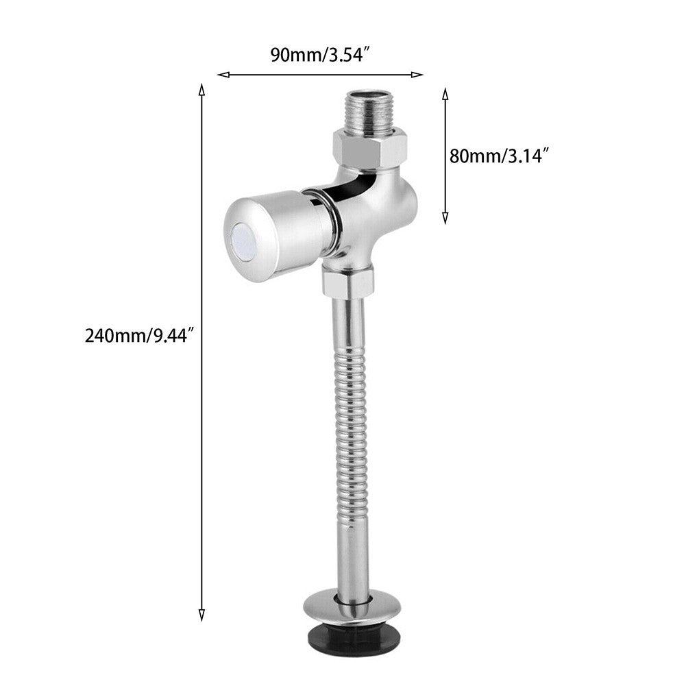 Toilets Attachments Urinal Flush Valve Alloy Automatic Hand Press Hardness