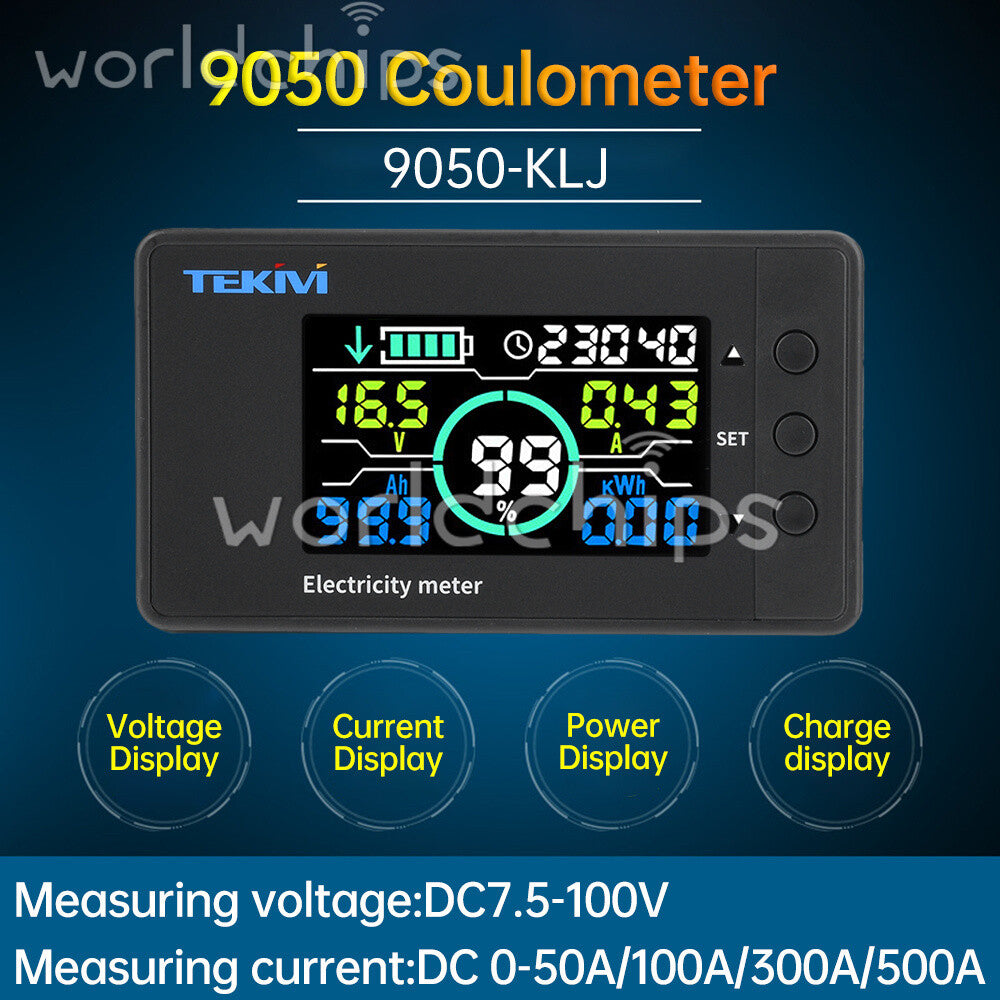DC7.5~100 Battery Monitor Voltage Ammeter Bi-directional Detection Coulomb Meter