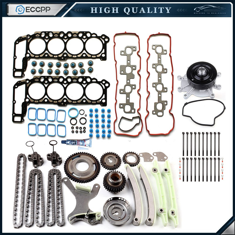 For 04-07 Dodge Dakota 4.7L Timing Chain Kit Head Gasket bolts Set Water Pump