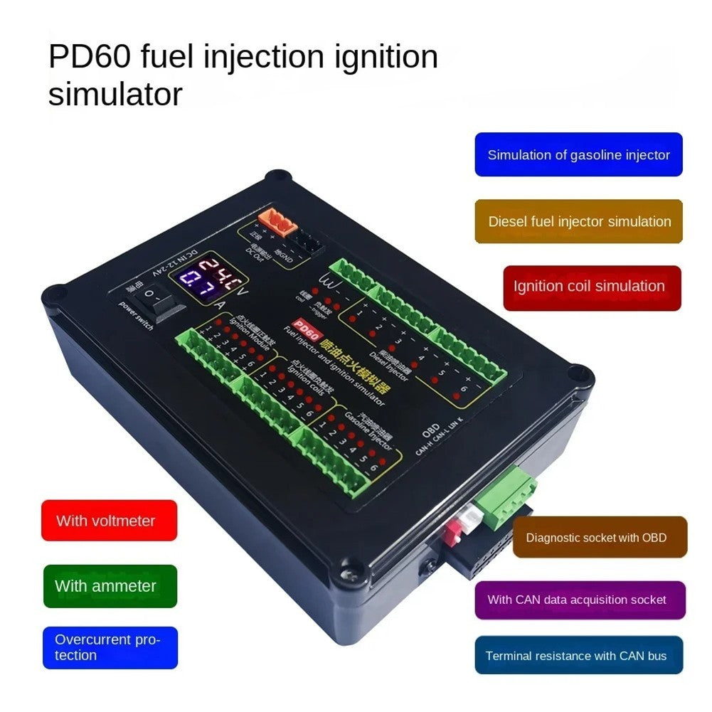 Professional PD60 Simulator for Injector and Ignition Coil Maintenance