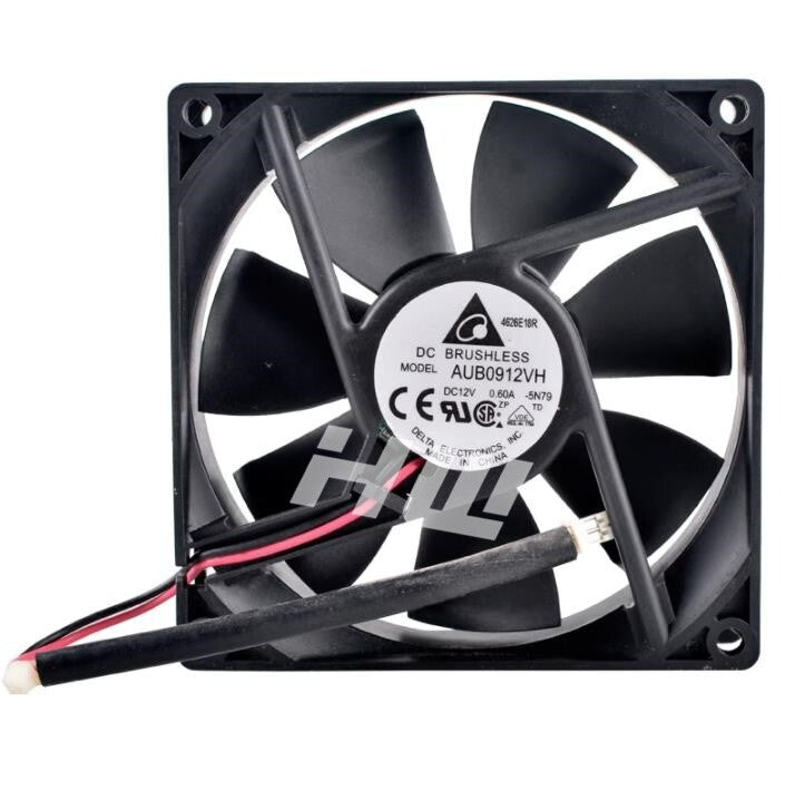 1Pc   AUB0912VH  2-wire 9cm 9025 12V 0.60A Large Air Volume Chassis Power Fan