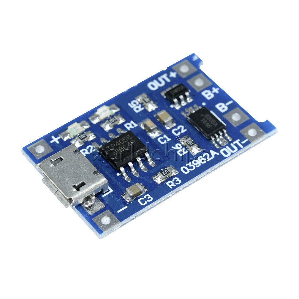 100PCS Lot 5V 1A 5pin Micro USB 18650 Li-ion Battery Charger Charging Board