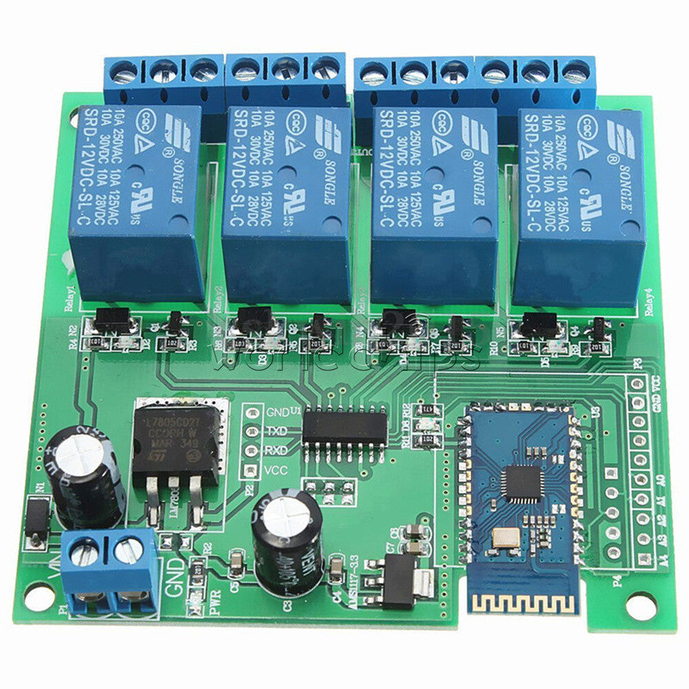 DC12V 4 Channel wireless Bluetooth Relay For Phone Remote control Switch Smart