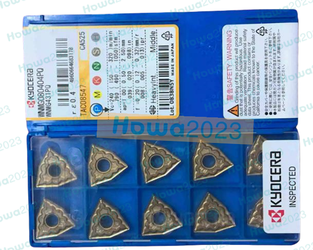 10Pcs/BOX Kyocera WNMG080404PQ CA525 WNMG431PQ Turning Blade carbide inserts