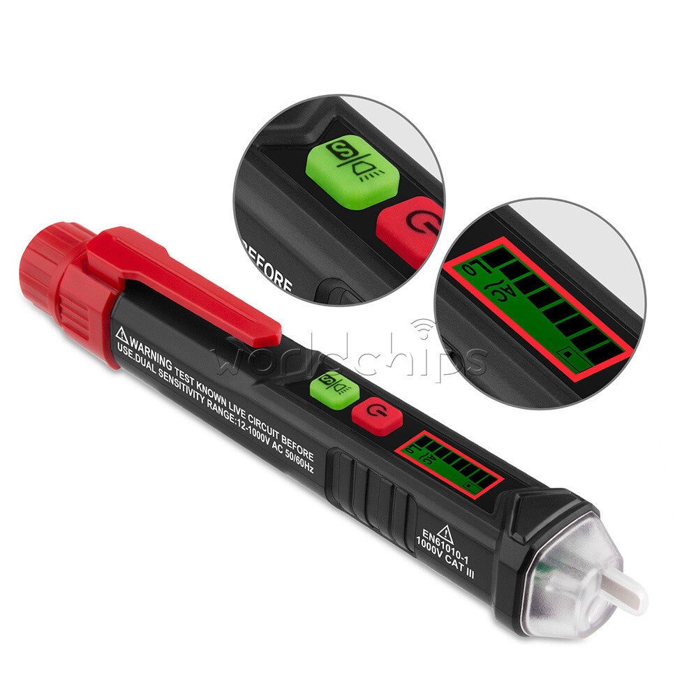 AC Electricity Detecter Pen Voltage Tester Alarm Dual-Range Non-Contact HT100