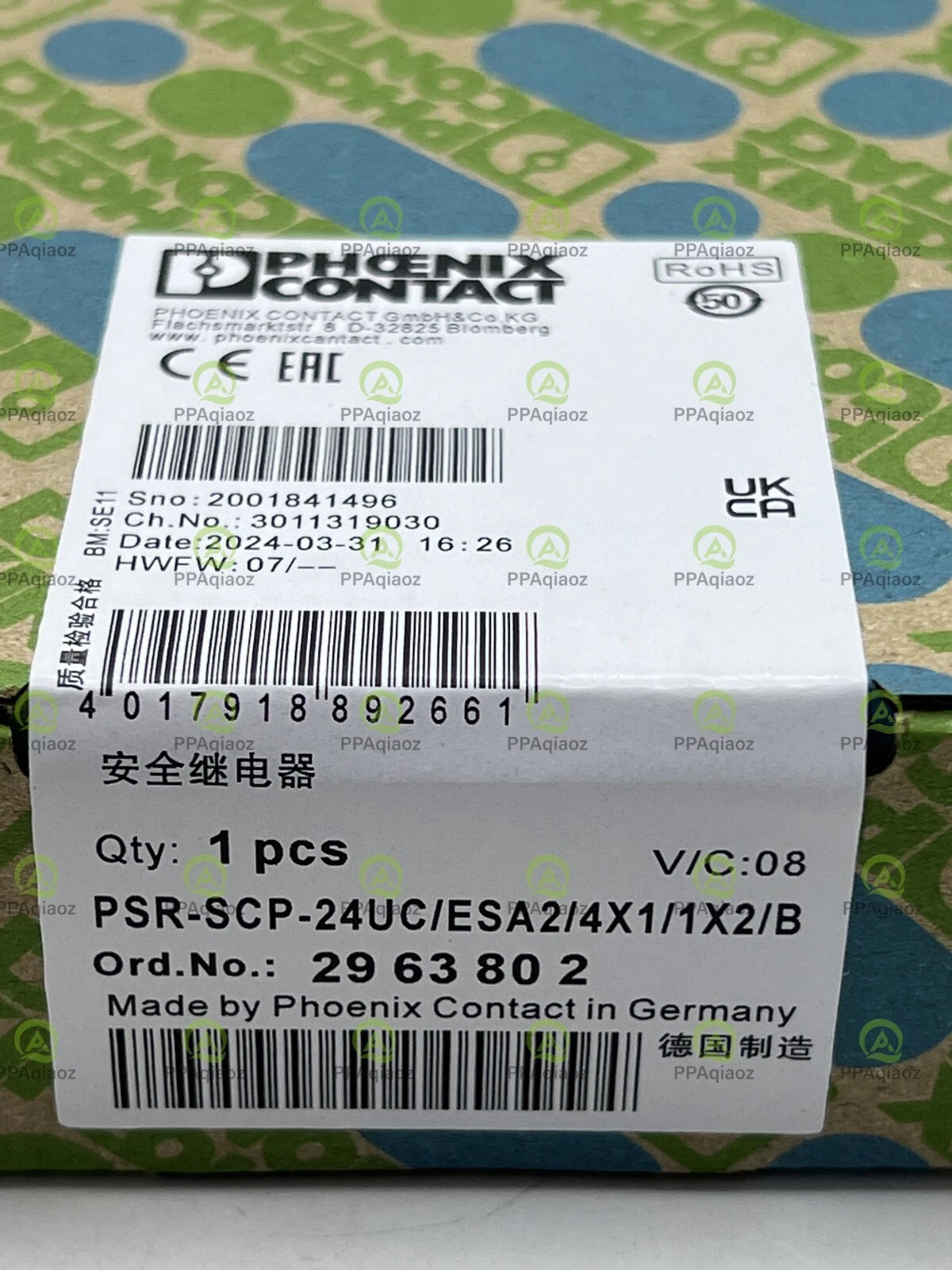 1Pcs Phoenix Contact PSR-SCP-24UC/ESA2/4X1/1X2/B 2963802 Safety Relay Free #P