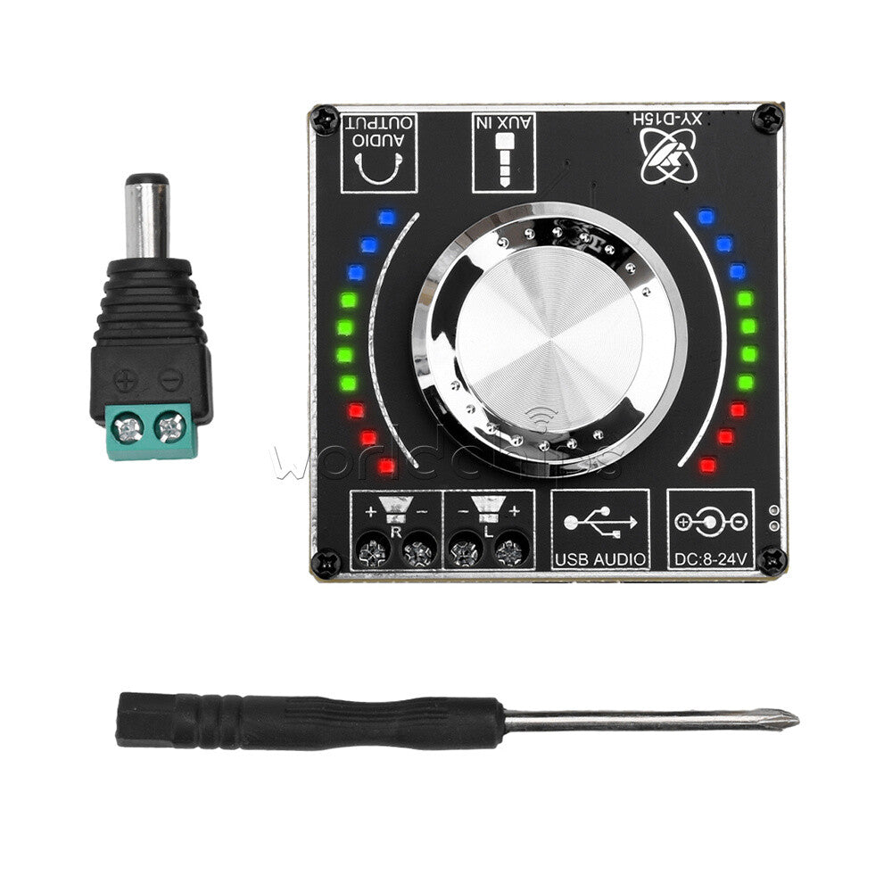 XY-D15H APP Control Bluetooth Digital Power Audio Amplifier Board Colorful Light
