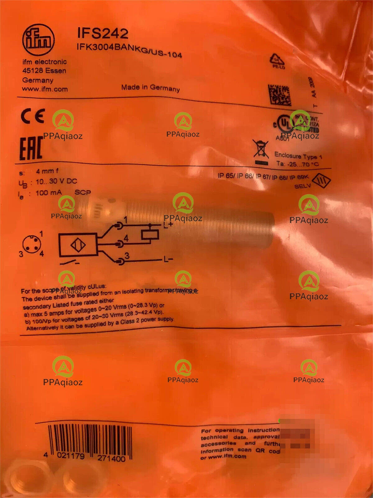 1PC  IFM IFS242 Proximity Switch Sensor Free Shipping