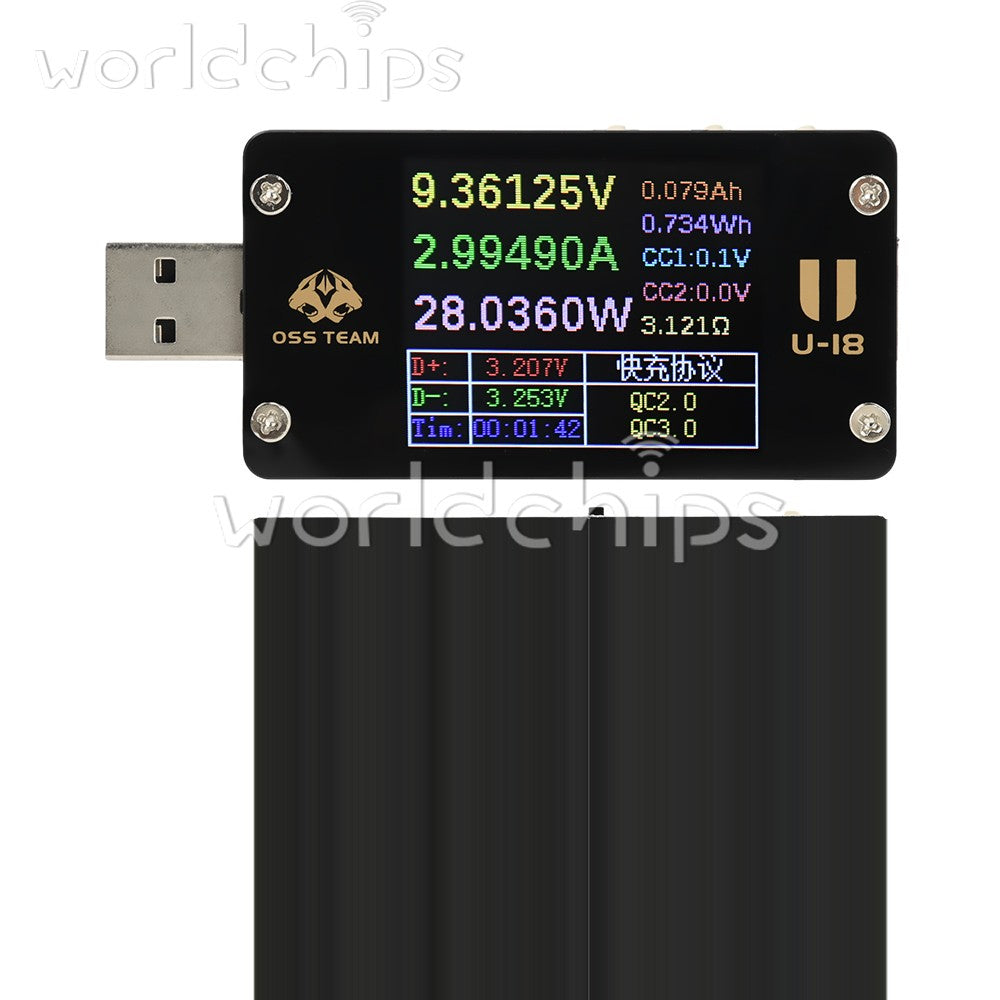 DC 4-25V 6.5A Digital Voltage Current Meter Power Tester USB Charge Detector