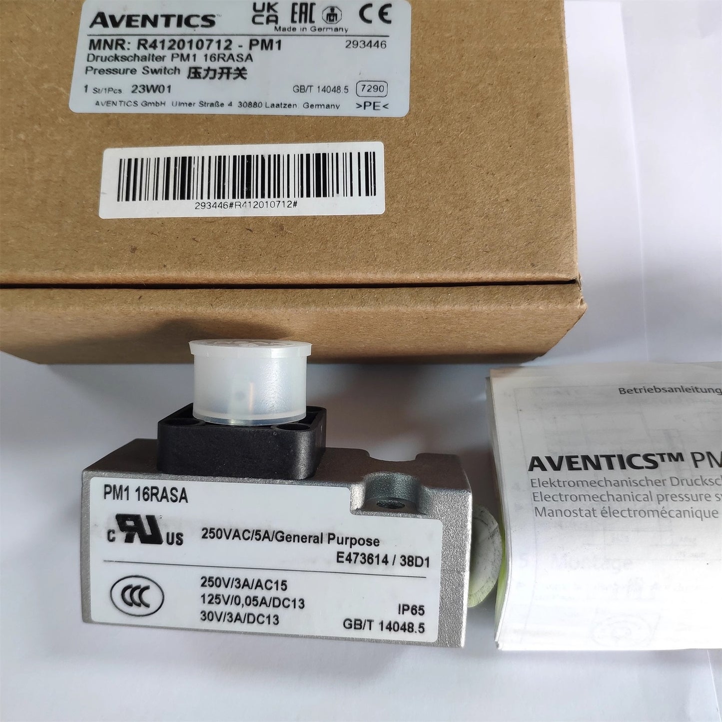 1pcs AVENTICS Pressure Switch R412010712 Series  PM1 0.2-16bar Fast delivery