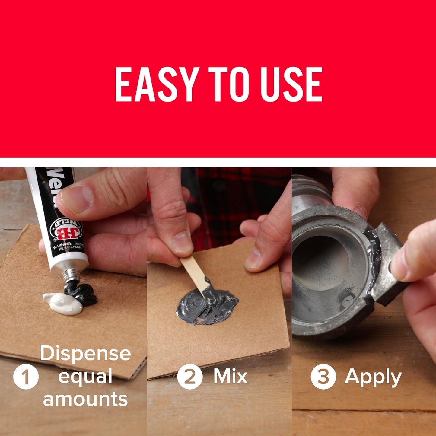 KwikWeld Steel Reinforced Epoxy, 2 oz, Quick-Setting for Metal, Ceramic, Plastic