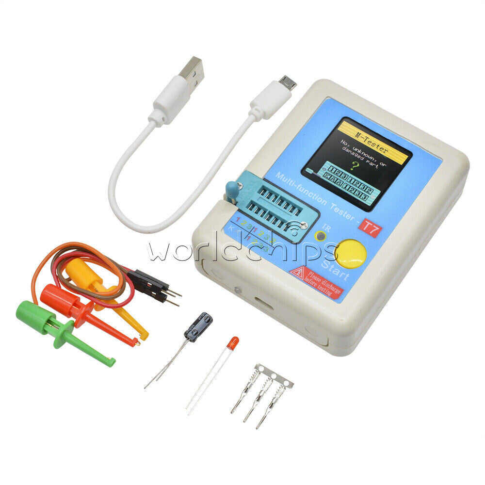LCR-TC1/LCR-T7 TFT LCD Transistor Tester Capacitance Meter ESR NPN PNP MOSFET