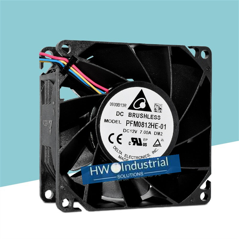 1/piece PFM0812HE-01 Delta 8038 12V 7.00A 8CM High Speed Cooling Fan