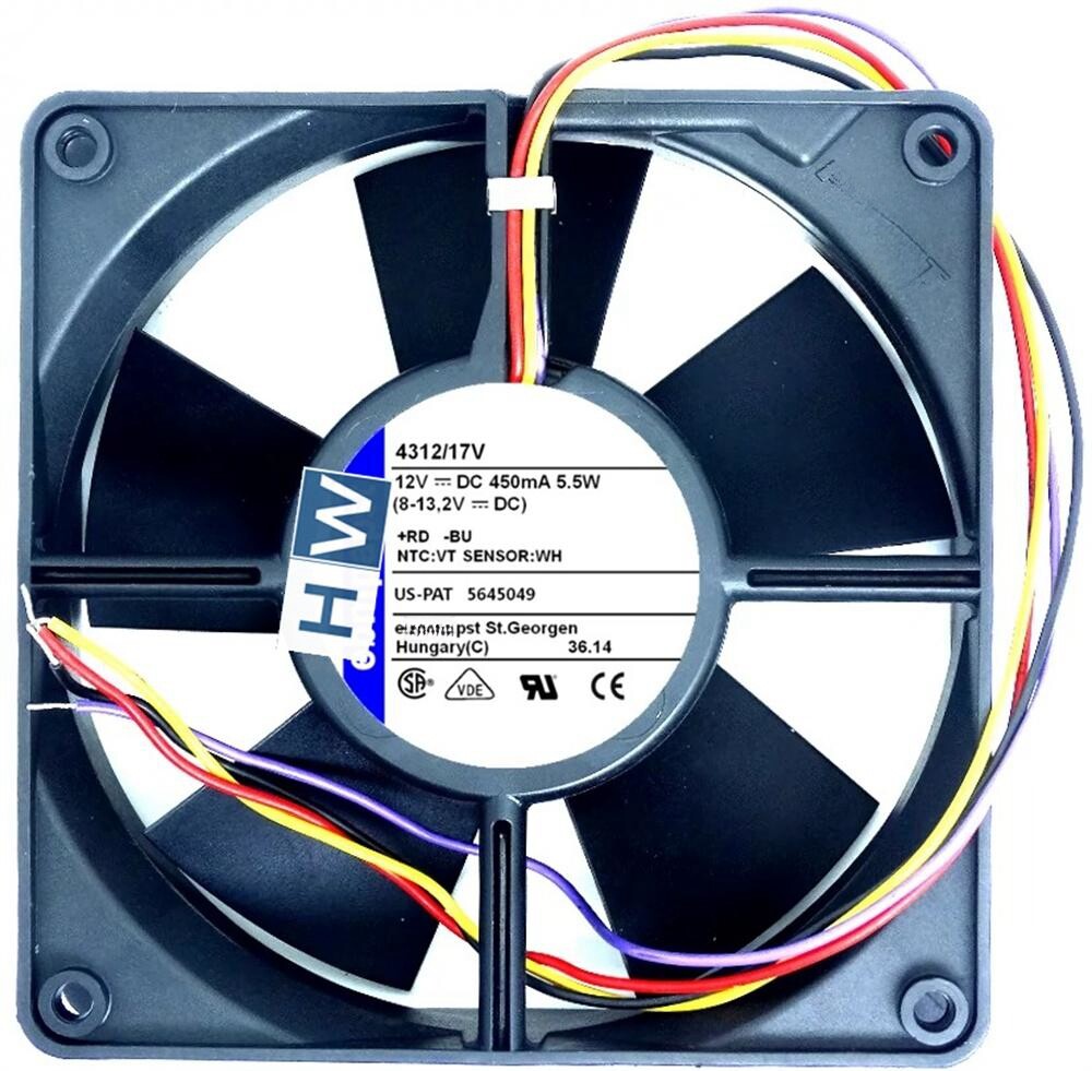 1/piece  4312/17V 4-wire 450mA 12V 5.5W 12032 12CM Equipment Axial Flow Fan