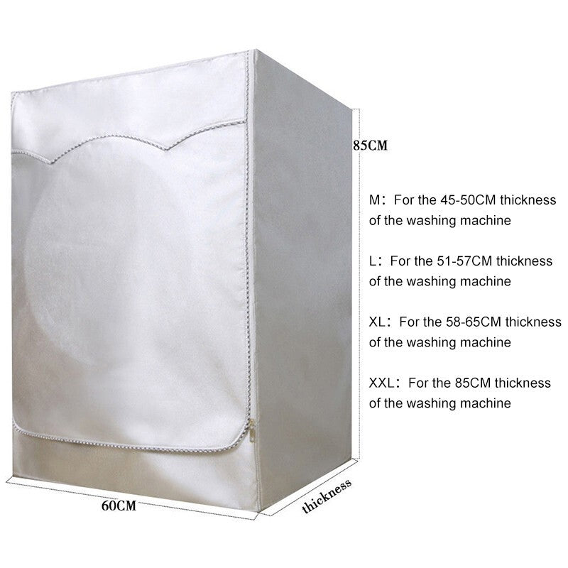 Waterproof Washing Machine Zippered Dust Cover  for PROTECTION Front Cover M L /