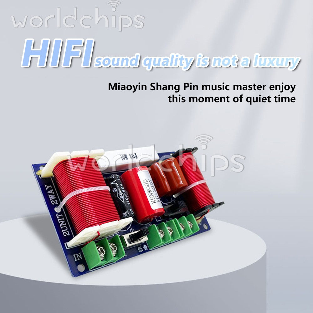 2Way 250W Hi-Fi Audio Speaker Treble Bass Home Speakers Filter Frequency Divider