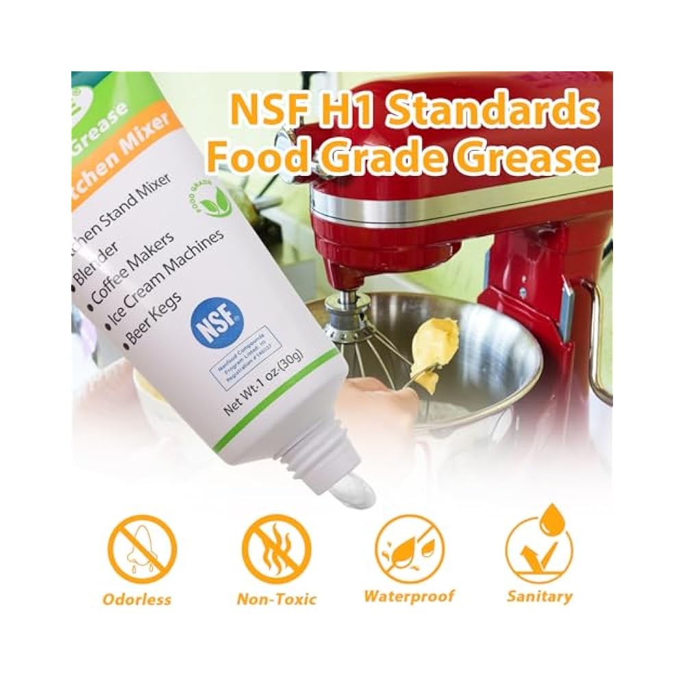 Food Grade Grease for KitchenAid Mixers, NSF-H1, 1 oz, for Blenders, Kegs